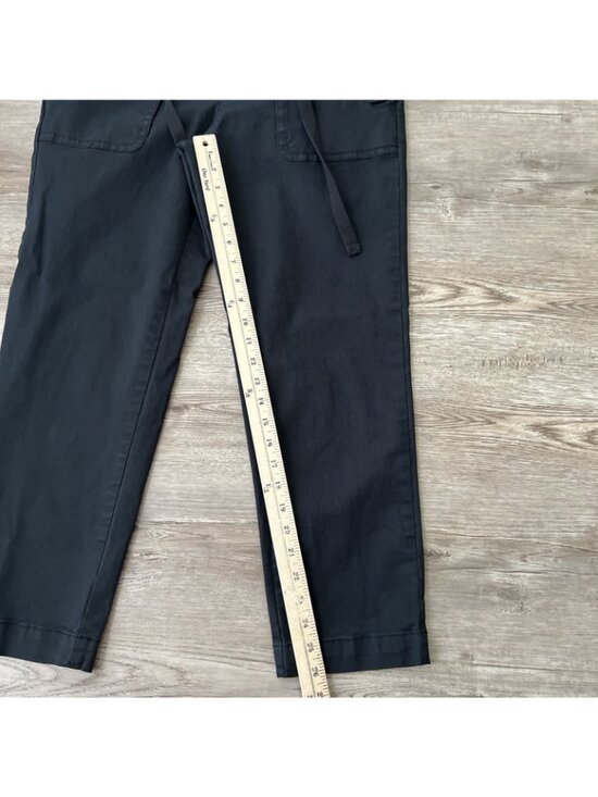 Vince Utility Crop Pants Womens 10 Black Ankle Cropped Belted - Picture 4 of 16